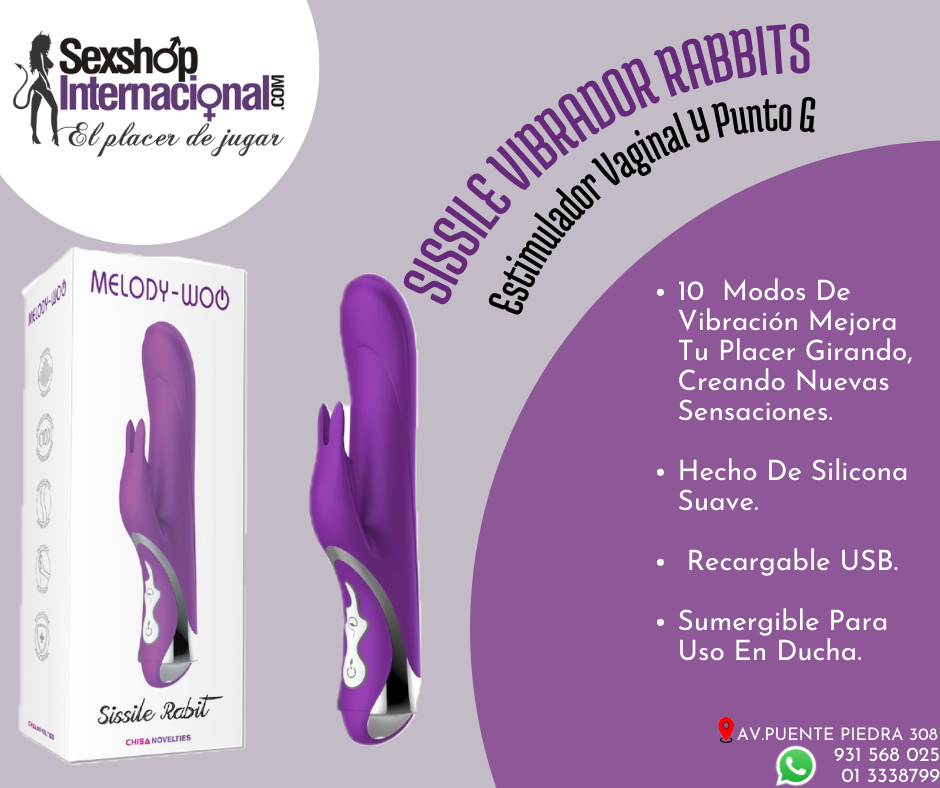 SISSILE VIBRADOR RABBITS ESTIMULADOR VAGINAL Y PUNTO G SEXSHOP